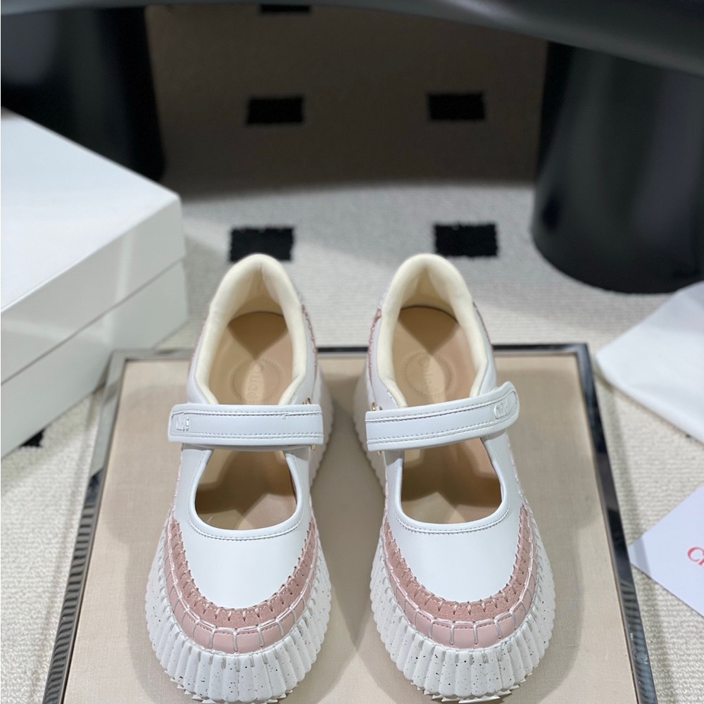 Chloé Nama Mary Jane Velcro Platform Shoes - Picture 2 of 9